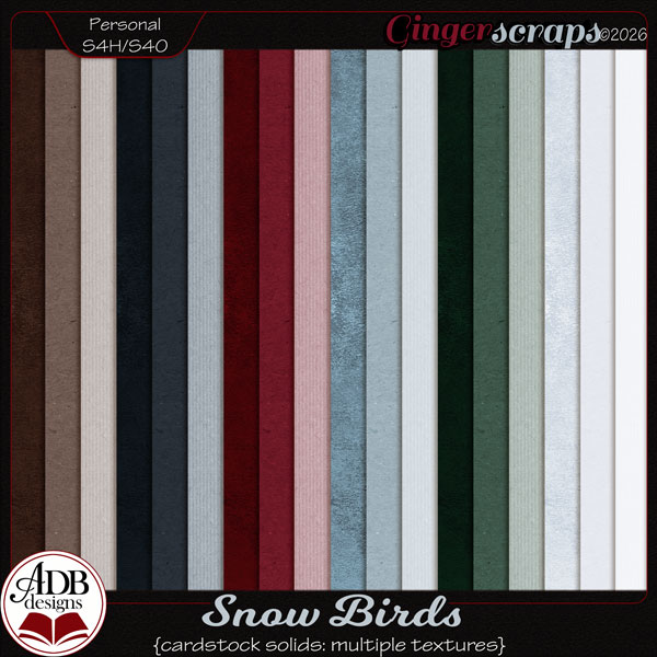 Snow Birds Solid Papers by ADB Designs