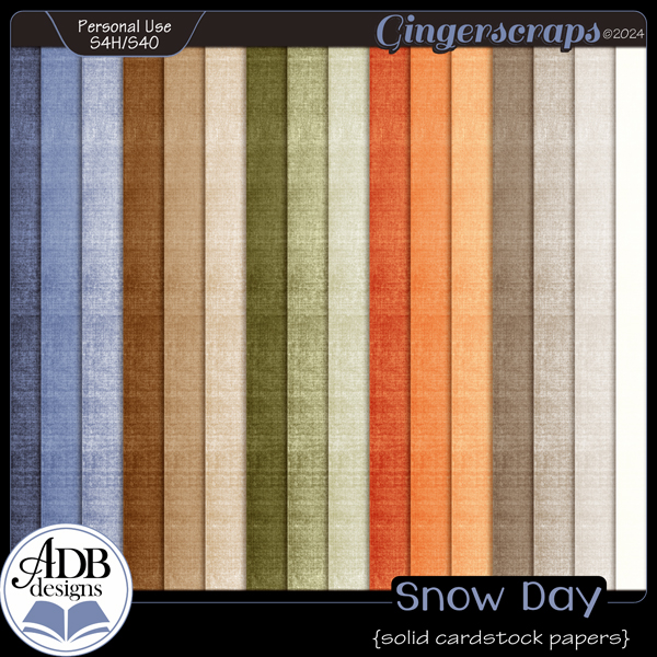 Snow Day Solid Papers by ADB Designs