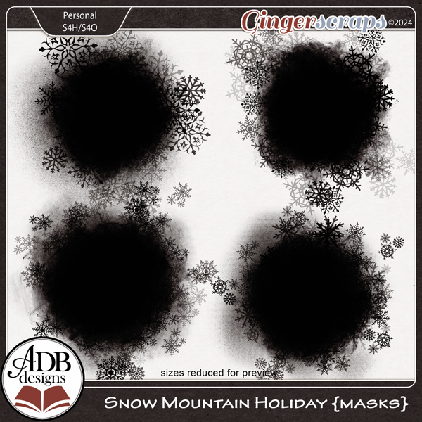 A Snow Mountain Holiday Masks