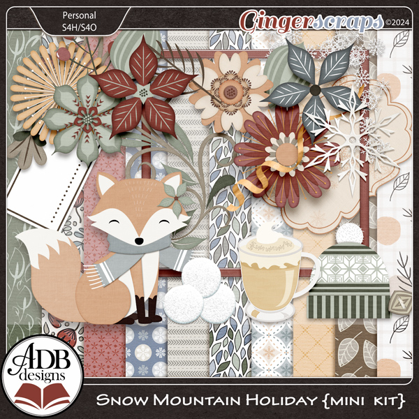 A Snow Mountain Holiday Mini Page Kit