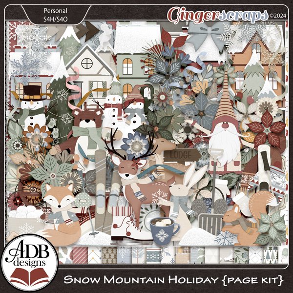 A Snow Mountain Holiday Page Kit