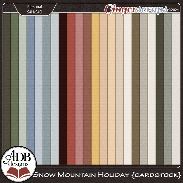 A Snow Mountain Holiday Cardstock Solid Papers