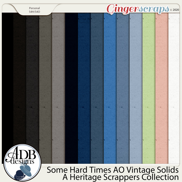Some Hard Times AO Vintage Solids by ADB Designs