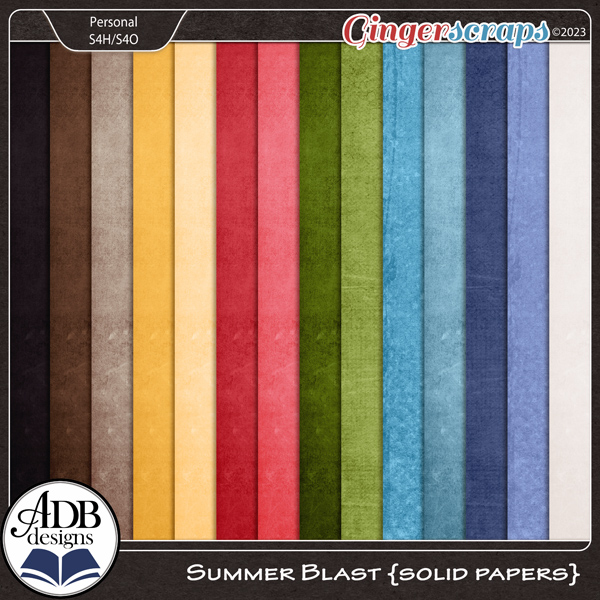 Summer Blast Solid Papers by ADB Designs