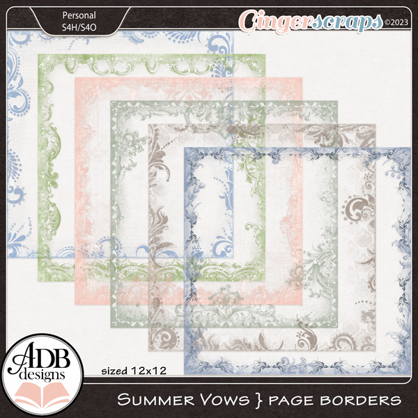 Summer Vows Page Borders