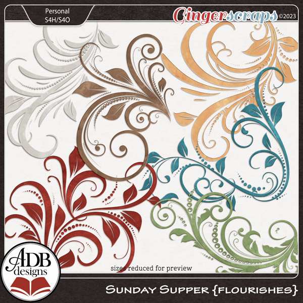 Sunday Supper Flourishes by ADB Designs