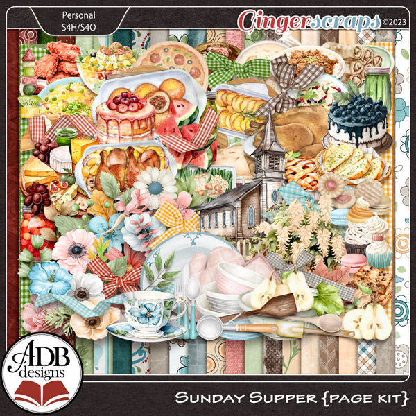Sunday Supper Page Kit by ADB Designs
