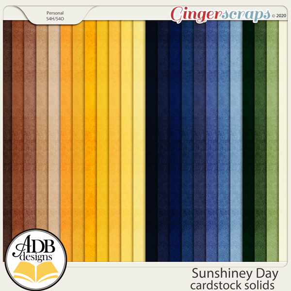 Sunshiney Day Solid Papers by ADB Designs