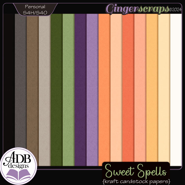 Sweet Spells Kraft Cardstock Solid Papers by ADB Designs