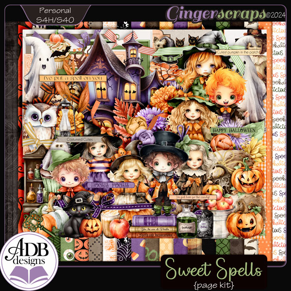 Sweet Spells Page Kit by ADB Designs