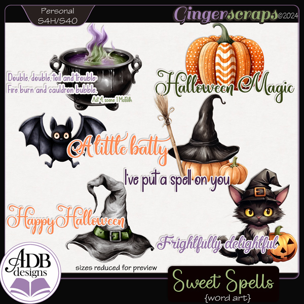 Sweet Spells Word Art by ADB Designs