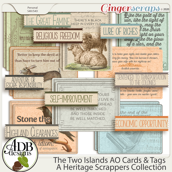 The Two Islands AO Cards & Tags by ADB Designs