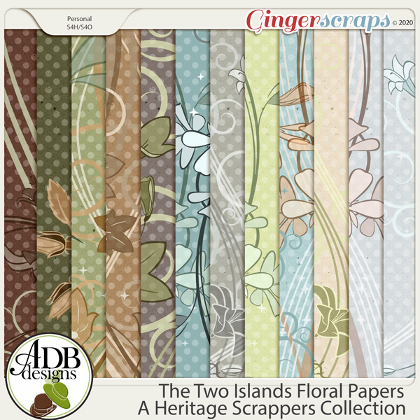 The Two Islands Floral Paper by ADB Designs
