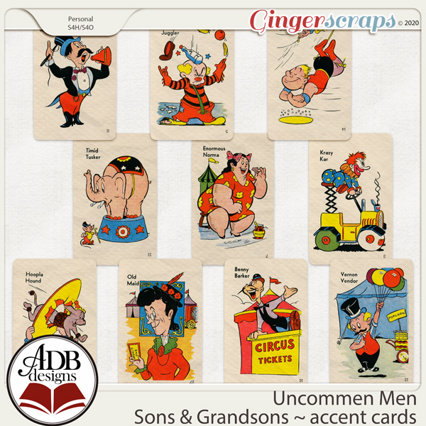 Uncommon Men - Sons & Grandsons Accent Cards by ADB Designs