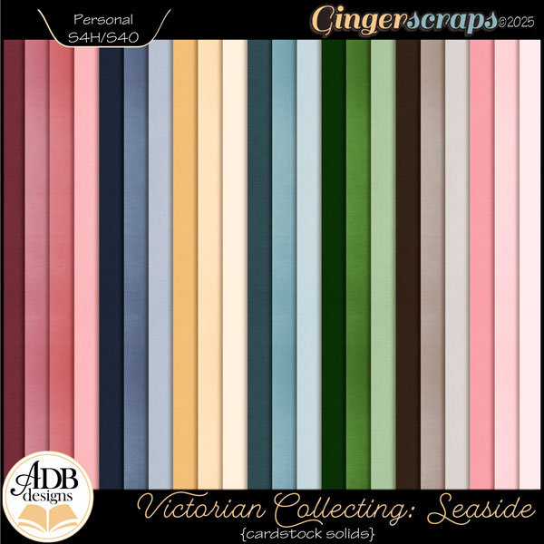 Victorian Collecting Seaside Cardstock Solid Papers by ADB Designs