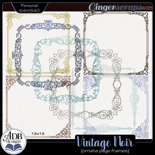 Vintage Noir Page Frames by ADB Designs