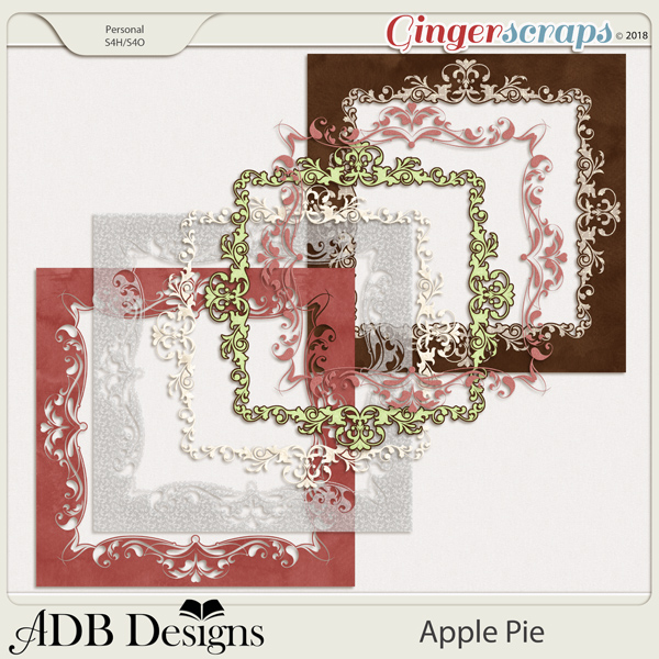 Apple Pie Page Borders by ADB Designs