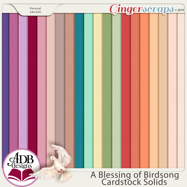A Blessing of Birdsong Solid Papers by ADB Designs