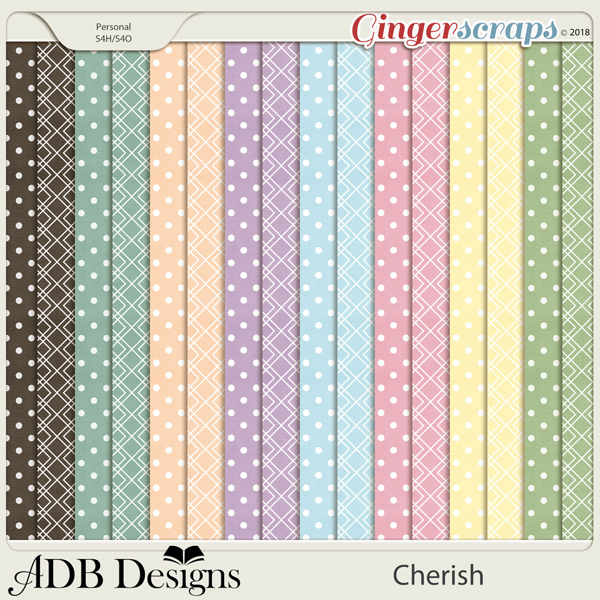 Cherish Diamond & Dots Paper by ADB Designs