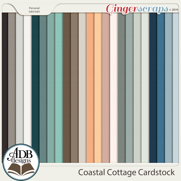 Coastal Cottage Solid Papers by ADB Designs