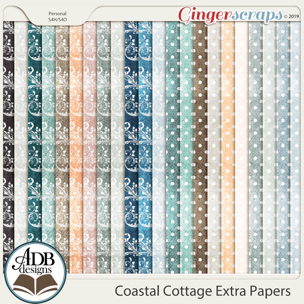 Coastal Cottage Pattern Papers by ADB Designs