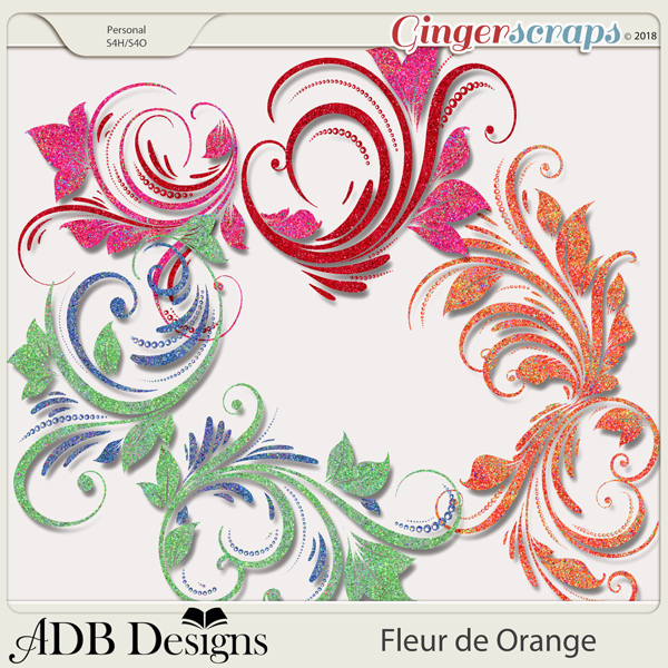 Fleur de Orange Flourishes by ADB Designs