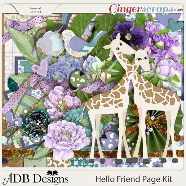 Hello Friend Page Kit by ADB Designs