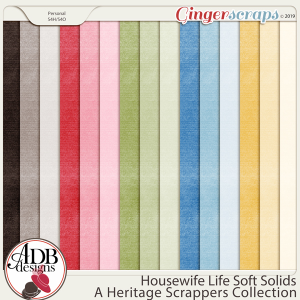 Housewife Life Solid Papers by ADB Designs