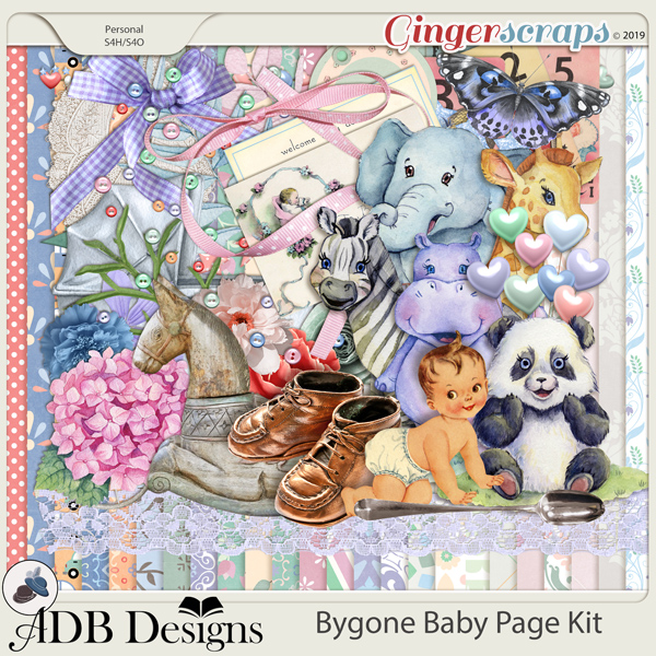 Bygone Baby Page Kit by ADB Designs