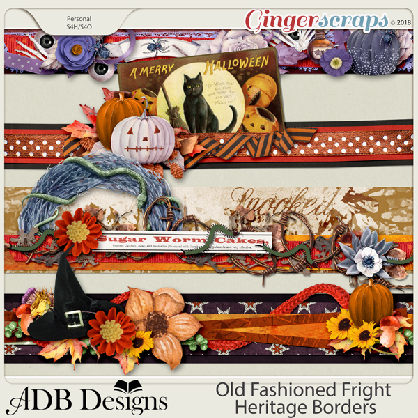 Old Fashioned Fright Heritage Clustered Borders by ADB Designs