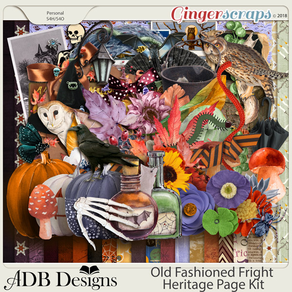 Old Fashioned Fright Heritage Page Kit by ADB Designs