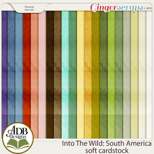 Into The Wild South America Solid Papers by ADB Designs