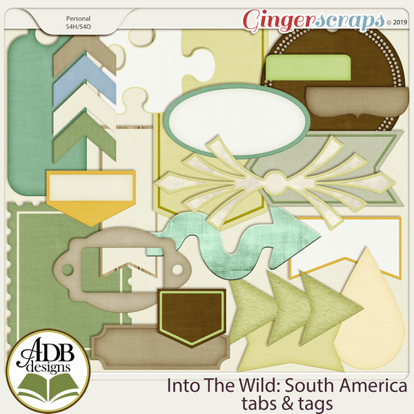 Into The Wild South America Tags by ADB Designs