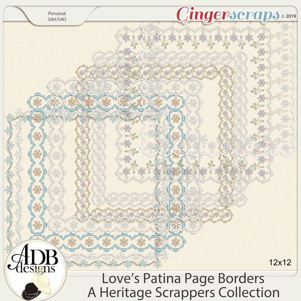 Love's Patina Page Borders by ADB Designs