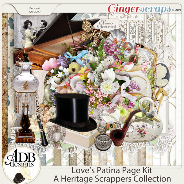 Love's Patina Page Kit by ADB Designs