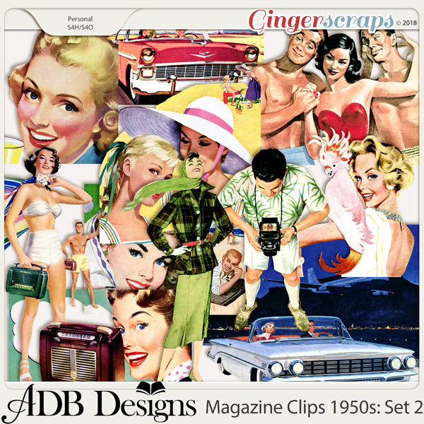 Heritage Resources Magazine Clips: The 1950's Set 02 by ADB Designs