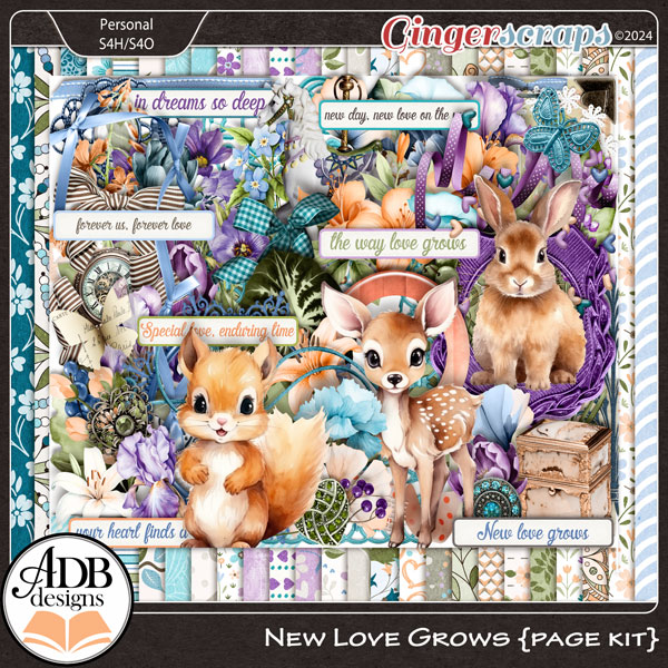 New Love Grows Page Kit by ADB Designs