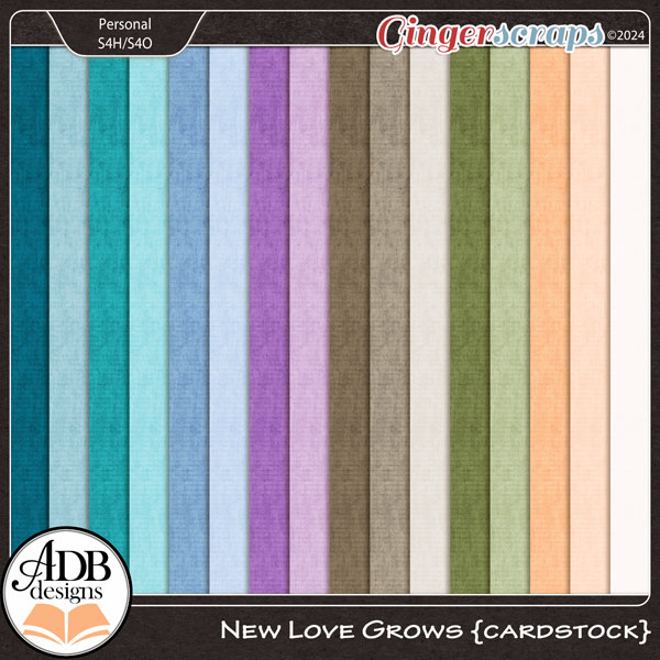 New Love Grows Solid Papers by ADB Designs