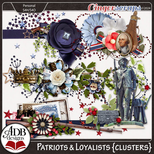 Patriots And Loyalists Accent Clusters by ADB Designs