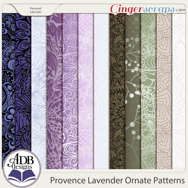 Provence Lavender Ornate Papers