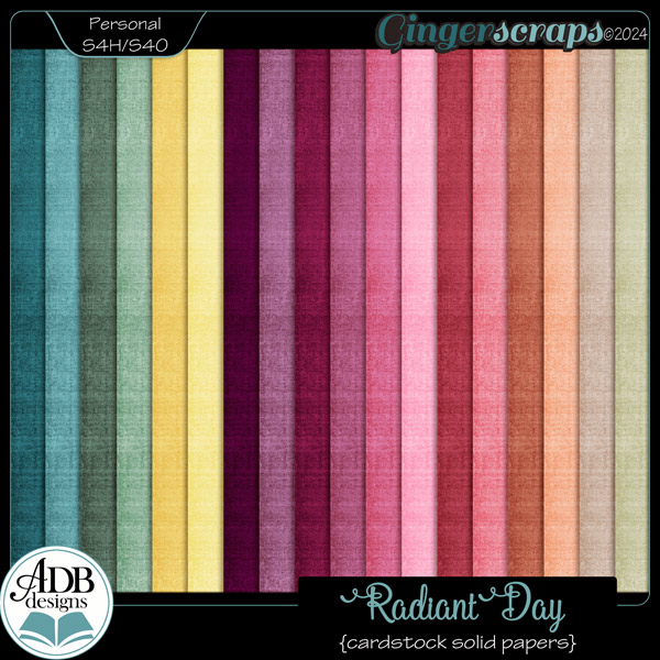 Radiant Day Cardstock Solid Papers by ADB Designs