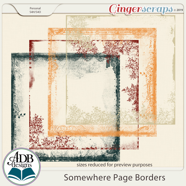 Somewhere Page Borders by ADB Designs