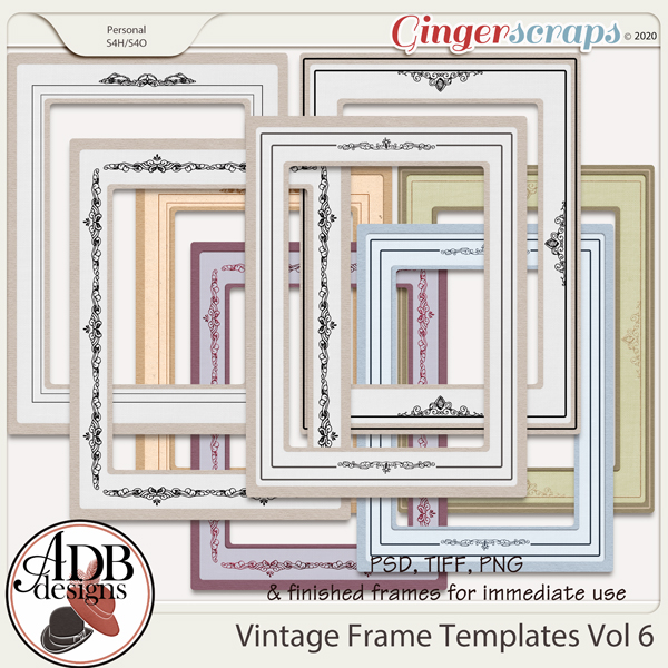 Heritage Resource - Vintage Frame Templates Vol 06 by ADB Designs