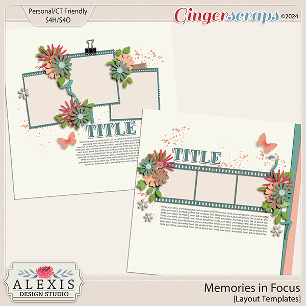 Memories in Focus - Page Templates