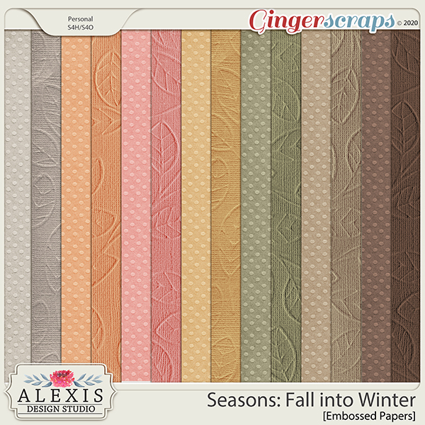 Seasons: Fall into Winter - Embossed Paper Pack