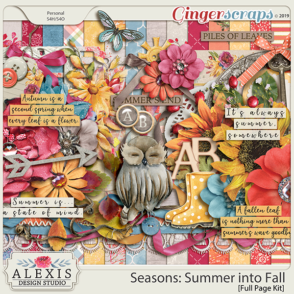Seasons: Summer into Fall - Full Page Kit
