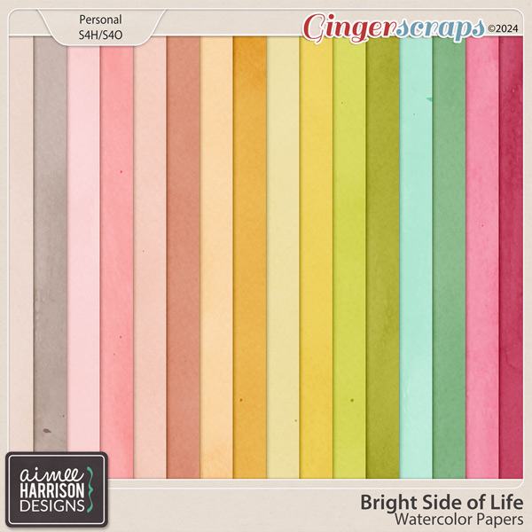 Bright Side of Life Solid Papers by Aimee Harrison
