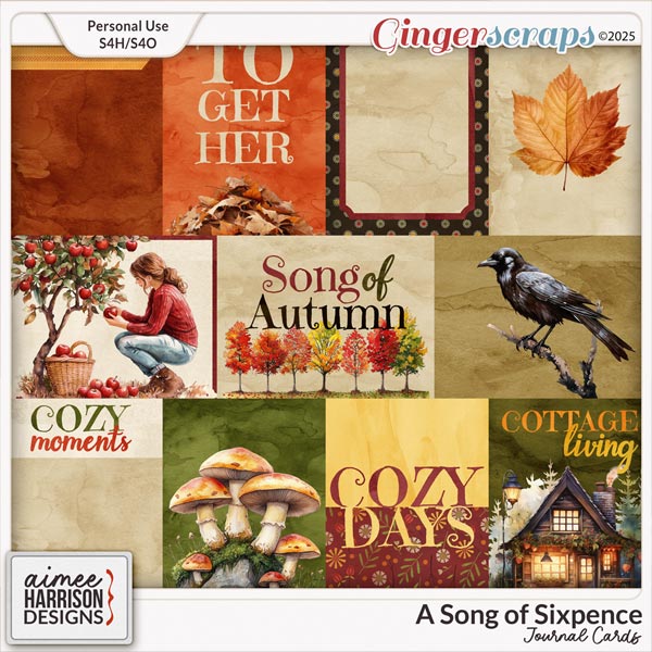 A Song of Sixpence Journal Cards by Aimee Harrison