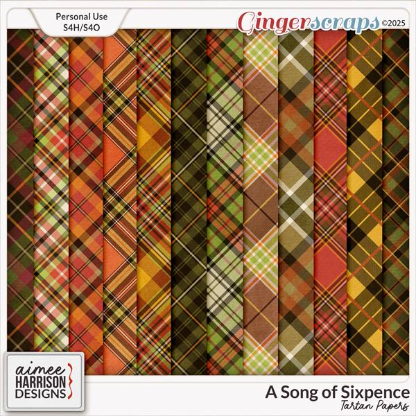 A Song of Sixpence Tartan Papers by Aimee Harrison