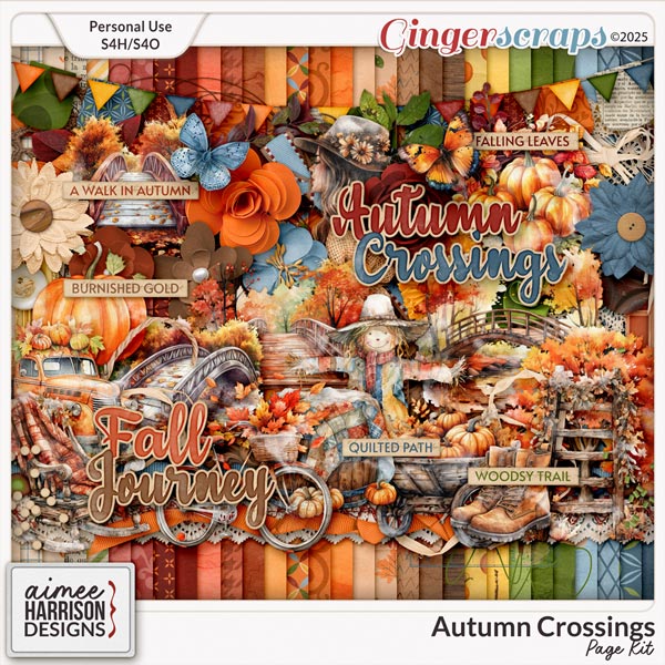 Autumn Crossings Page Kit by Aimee Harrison